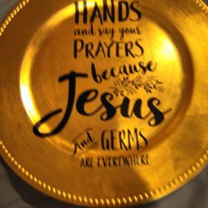 Gold colored platter